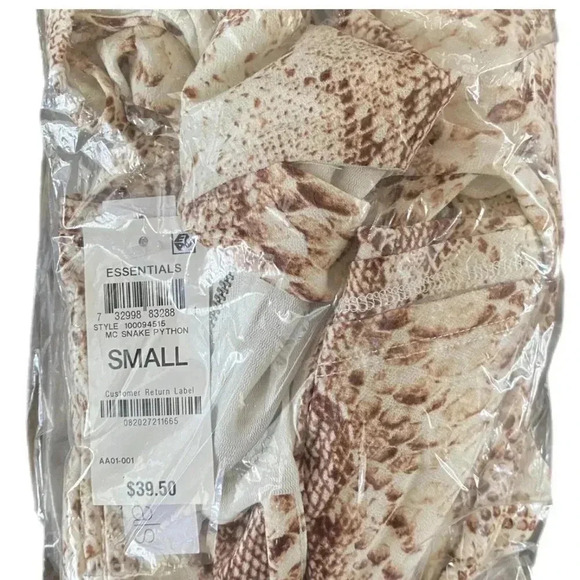 NWT BAR III Snakeskin Print Tank Top Sleeveless Blouse Back Zipper Closure - Picture 12 of 13